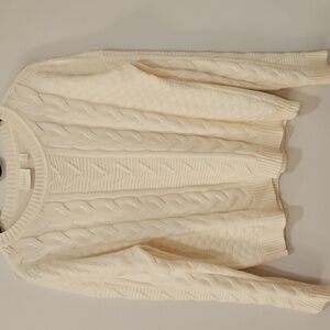 Cyrus Cream Cable Knit Sweater